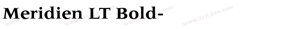 Meridien LT Bold字体转换